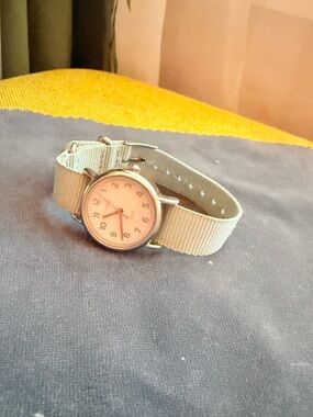 Classic Beige Nylon Strap Watch - timex